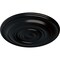 Ekena Millwork Niobe Ceiling Medallion (Fits Canopies up to 8 5/8"), Hand-Painted Jet Black, 18"OD x 1 1/2"P CM18NIBLF - alternate 3
